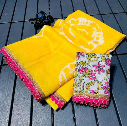 Linen Designer Saree