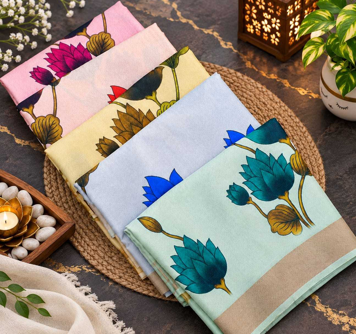 Advika Tussar Silk Printed Saree in Beige