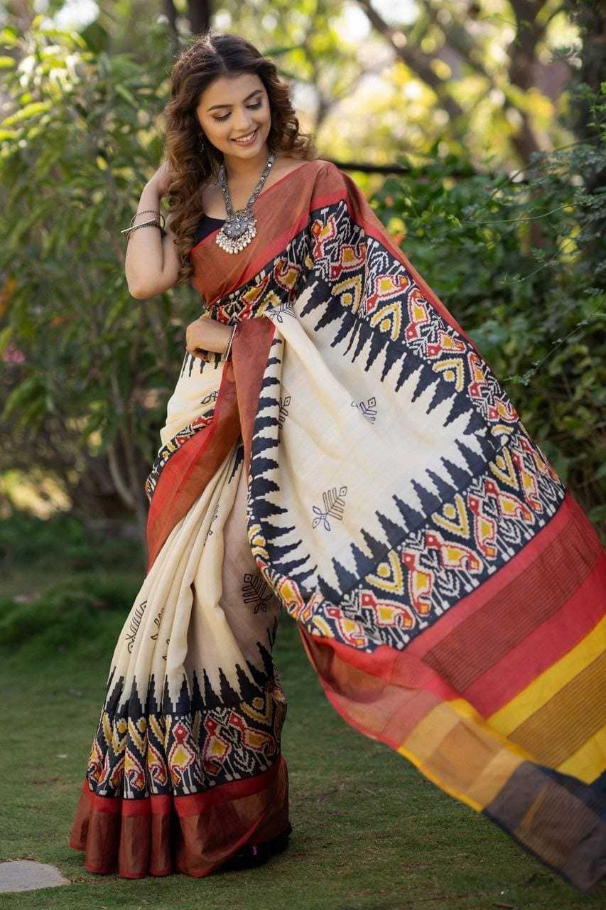 Amara Tussar Silk Printed Saree