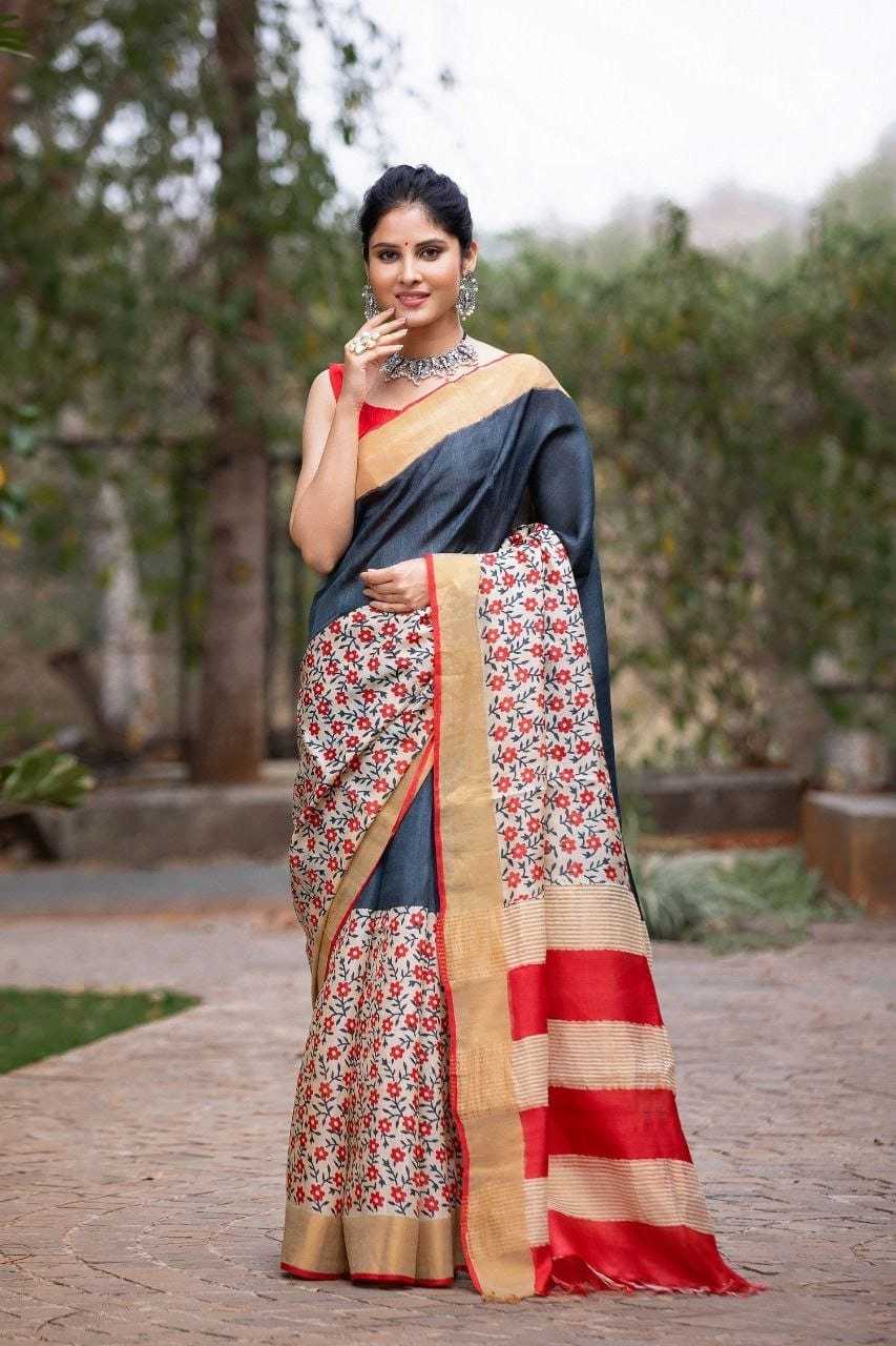 Amara Tussar Silk Printed Saree