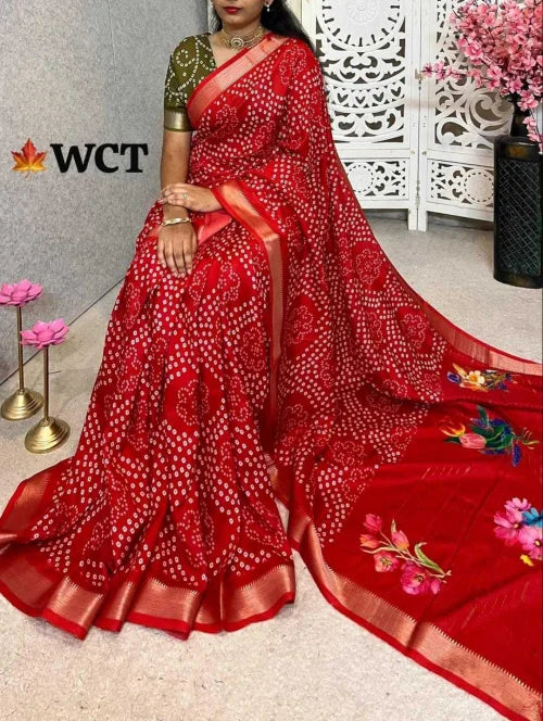 Ananya Tussar Silk Printed Saree