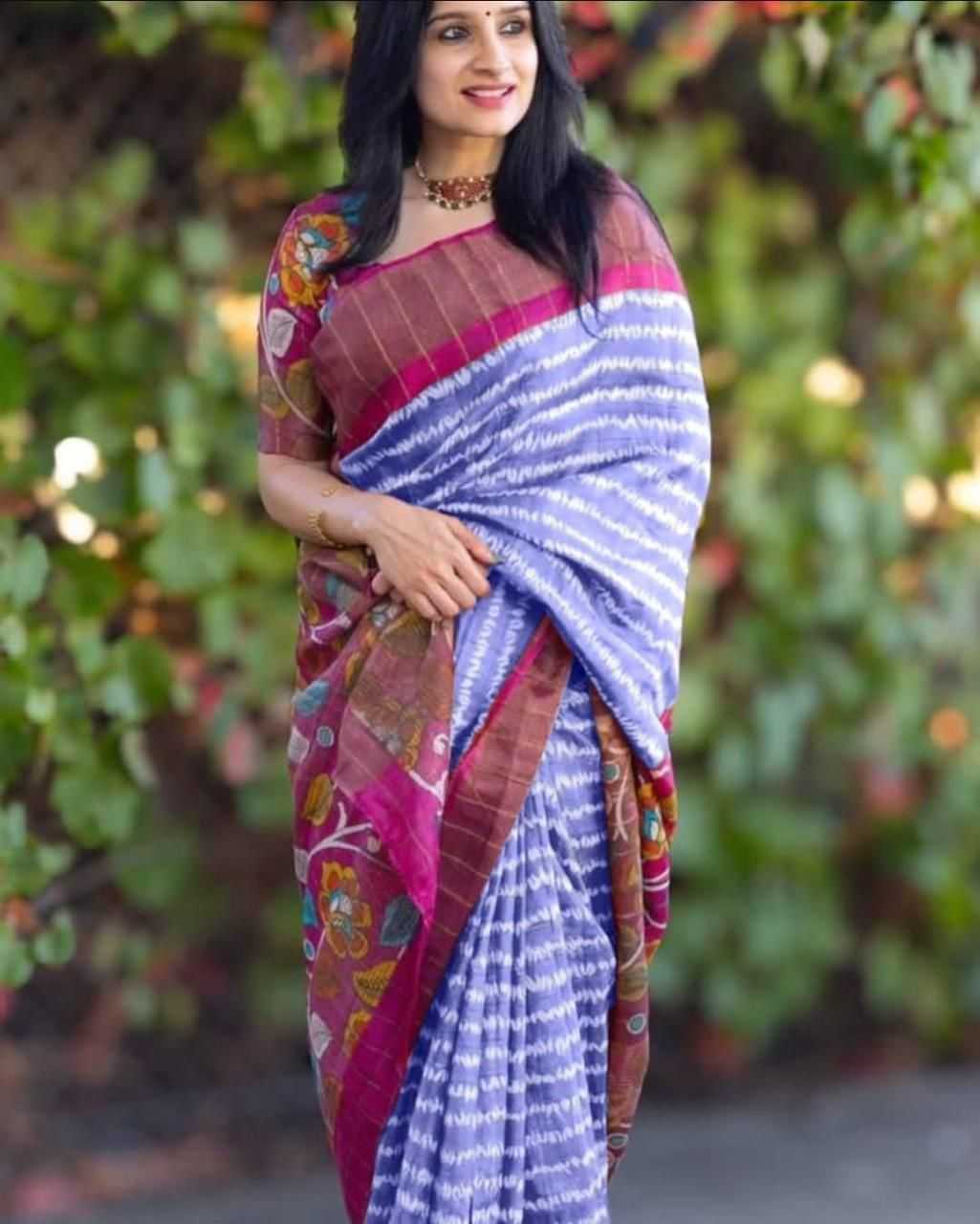 Anika Tussar Silk Printed Saree