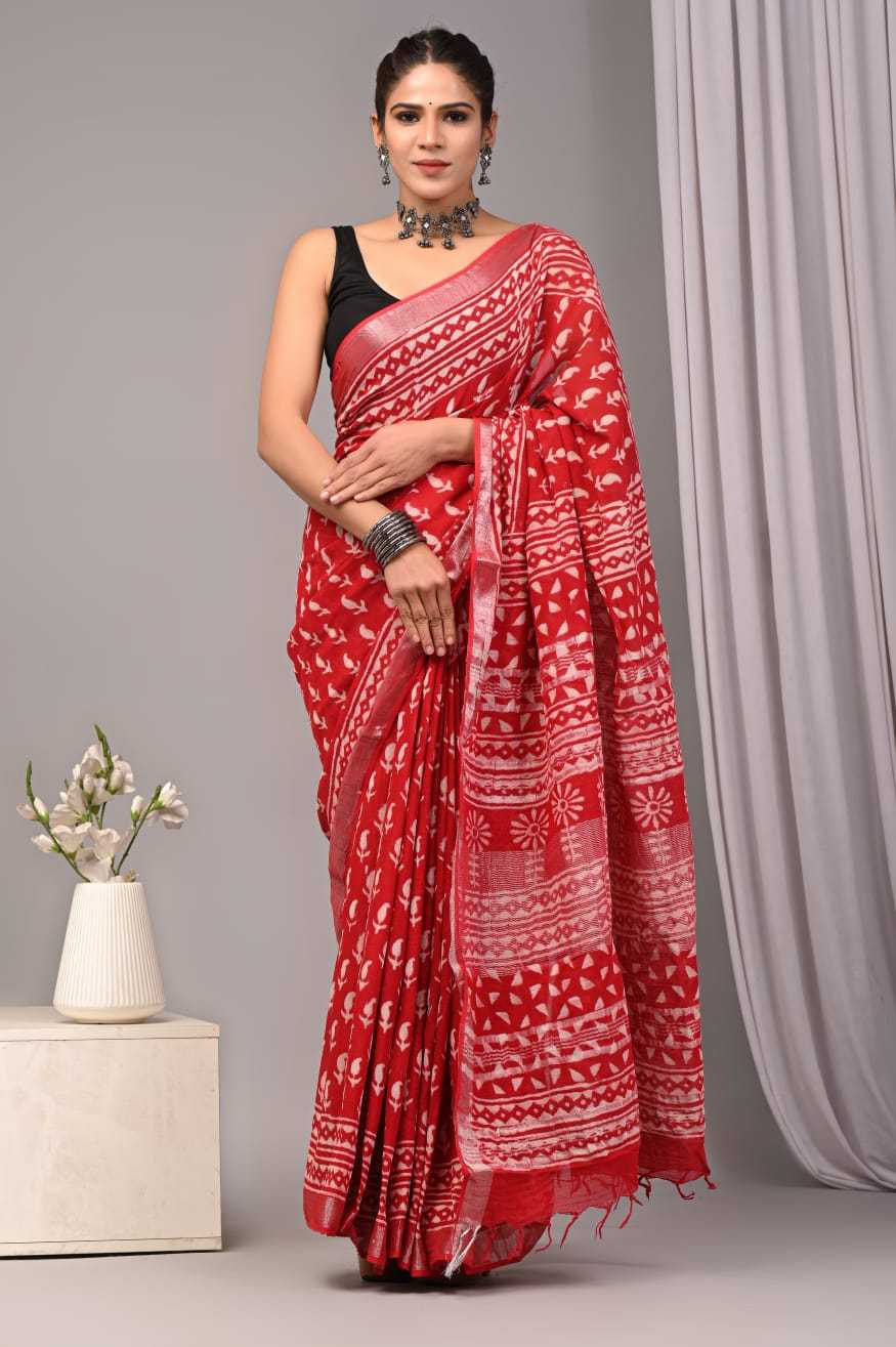 Linen Printed Saree