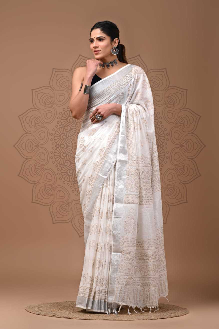 Linen Printed Saree