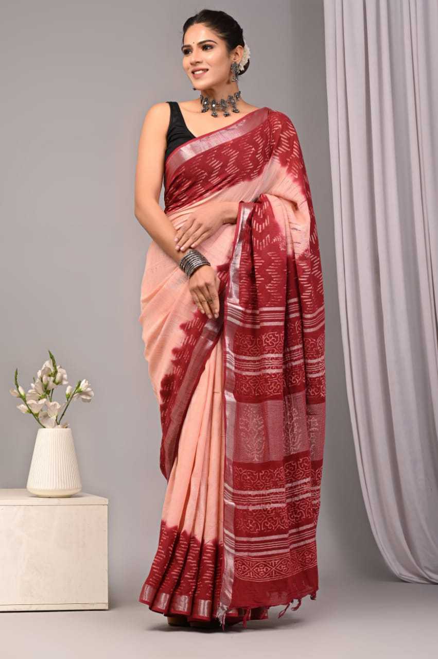 Linen Printed Saree