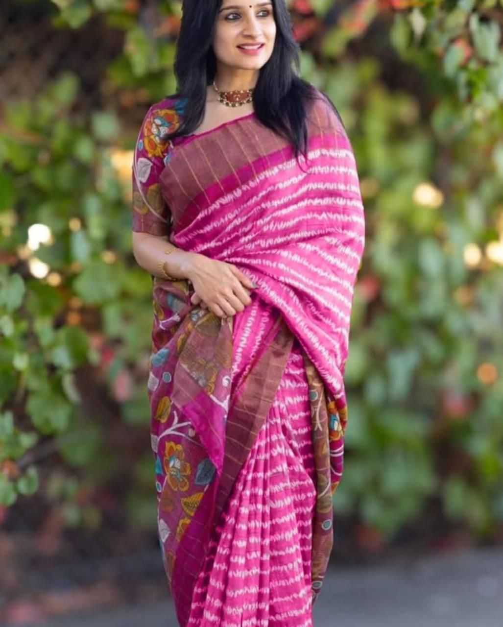 Tussar Silk Printed Saree