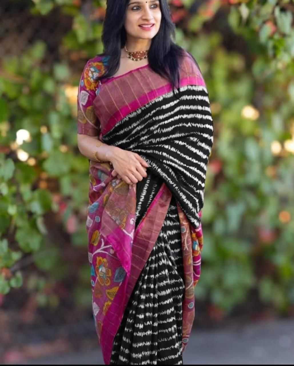 Tussar Silk Printed Saree
