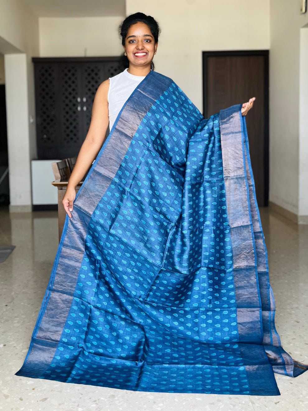 Tussar Silk Designer Saree