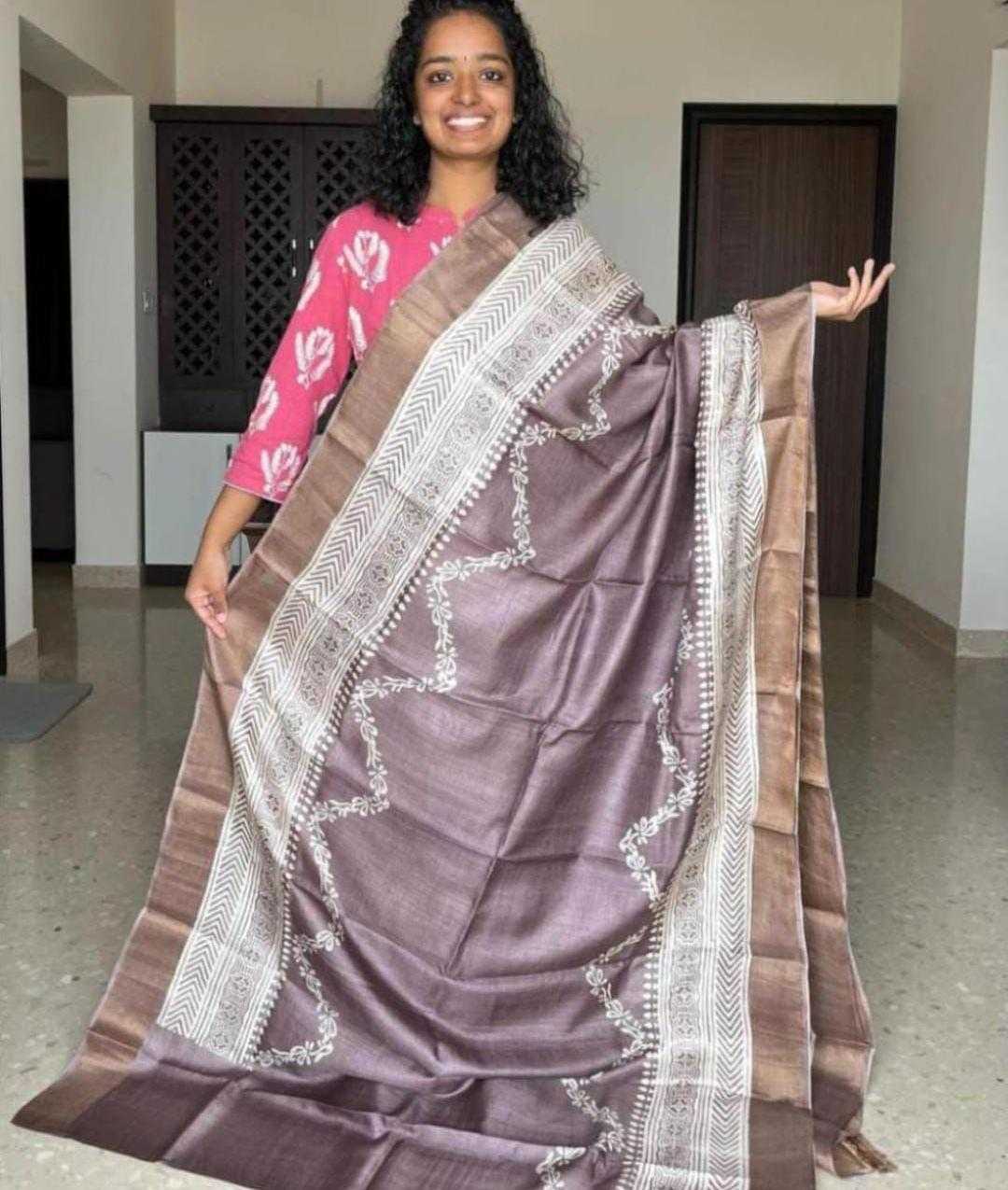 Tussar Silk Designer Saree