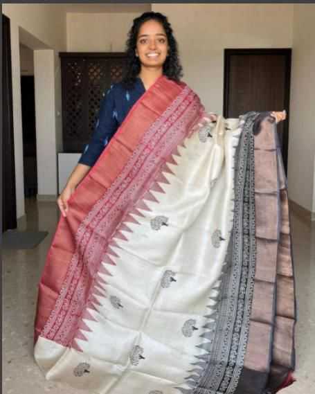 Tussar Silk Designer Saree