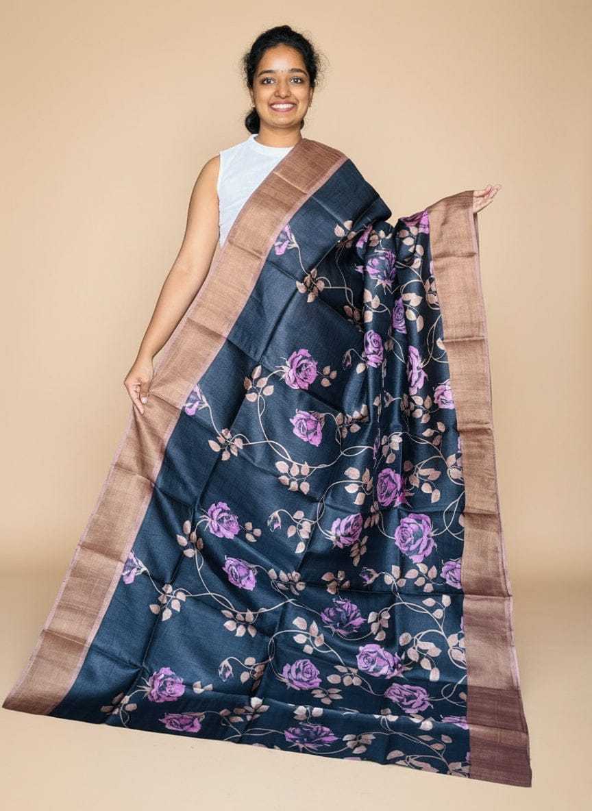 Tussar Silk Designer Saree