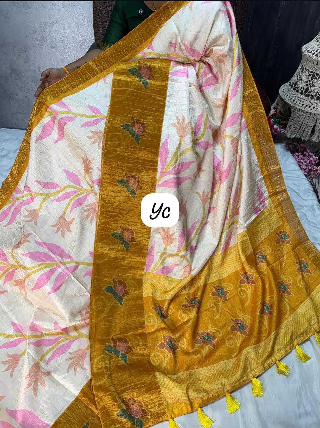 Crush Silk Designer Saree