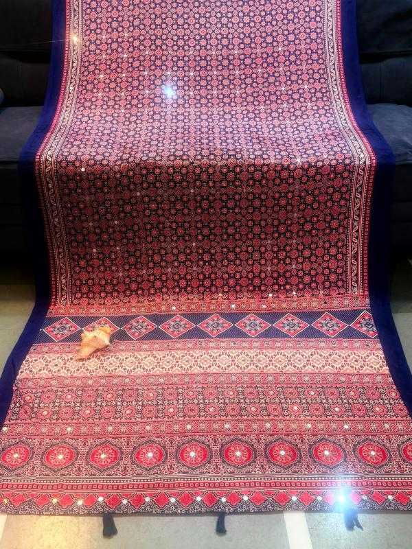 Ajrakh Saree