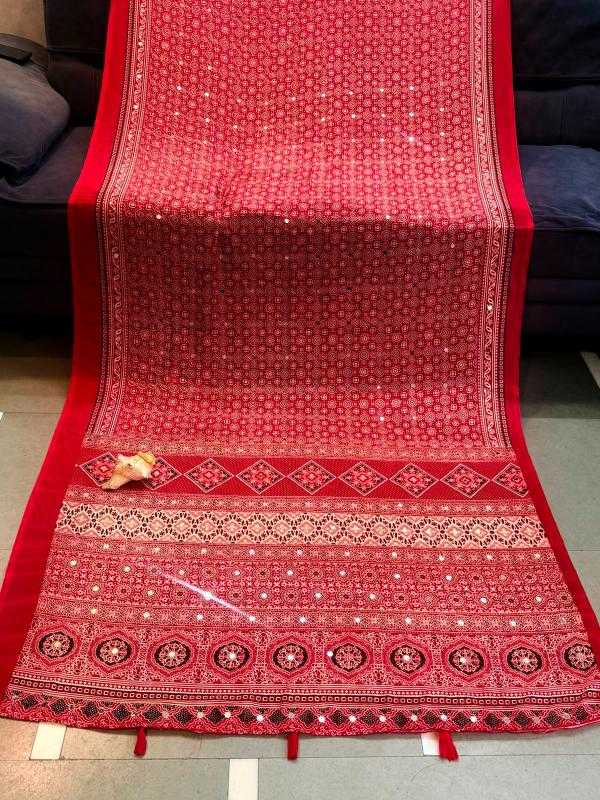 Ajrakh Saree