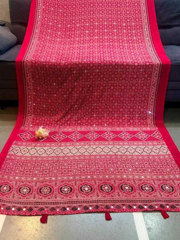 Ajrakh Saree