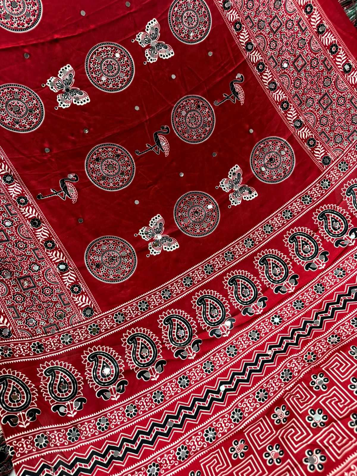 Gajji Silk Ajrakh Saree