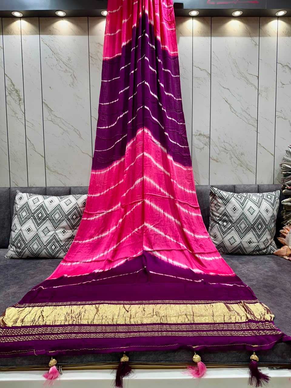 Gajji Silk Hand Work Saree