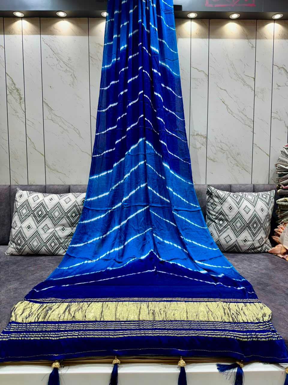 Gajji Silk Hand Work Saree