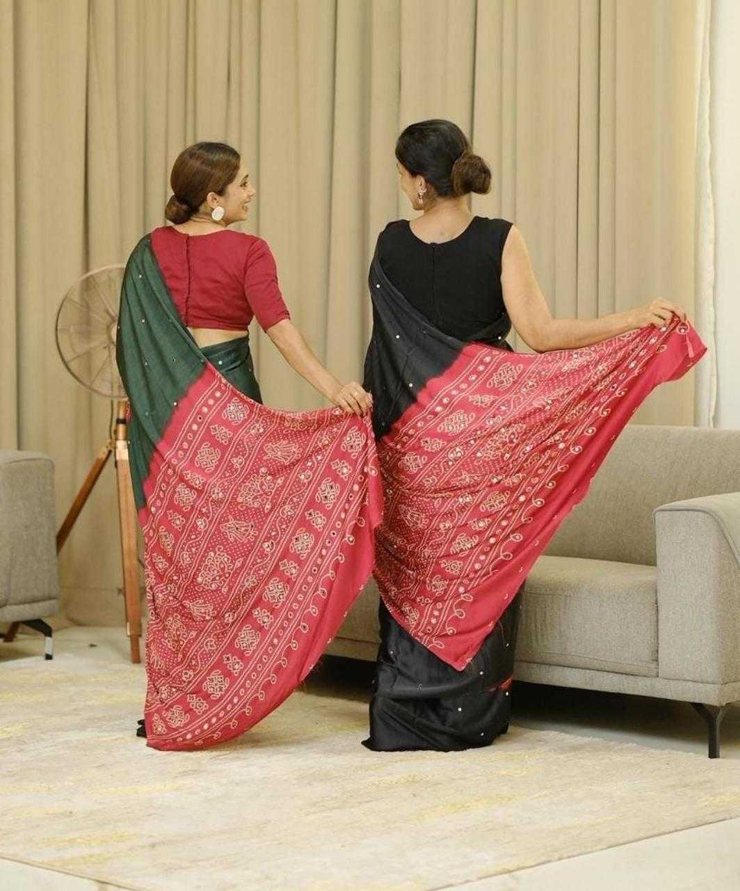 Ajrakh Saree