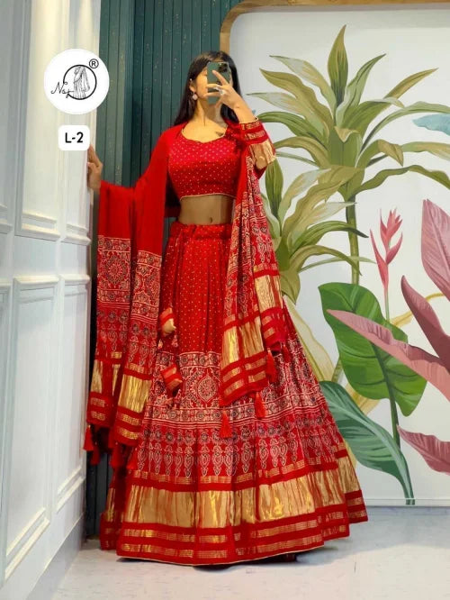 Anvi Pure Silk Traditional Lehenga