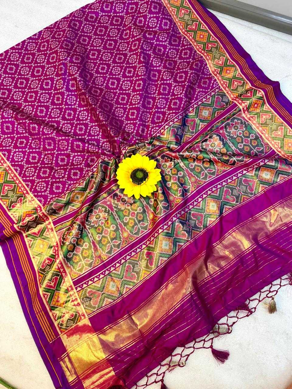 Anya Banarasi Soft Silk Saree in Rani