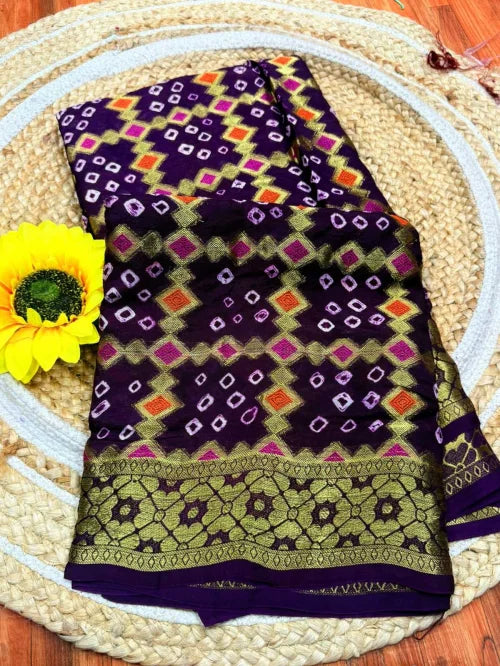 Avantika Pure Bandhej Designer Silk Saree