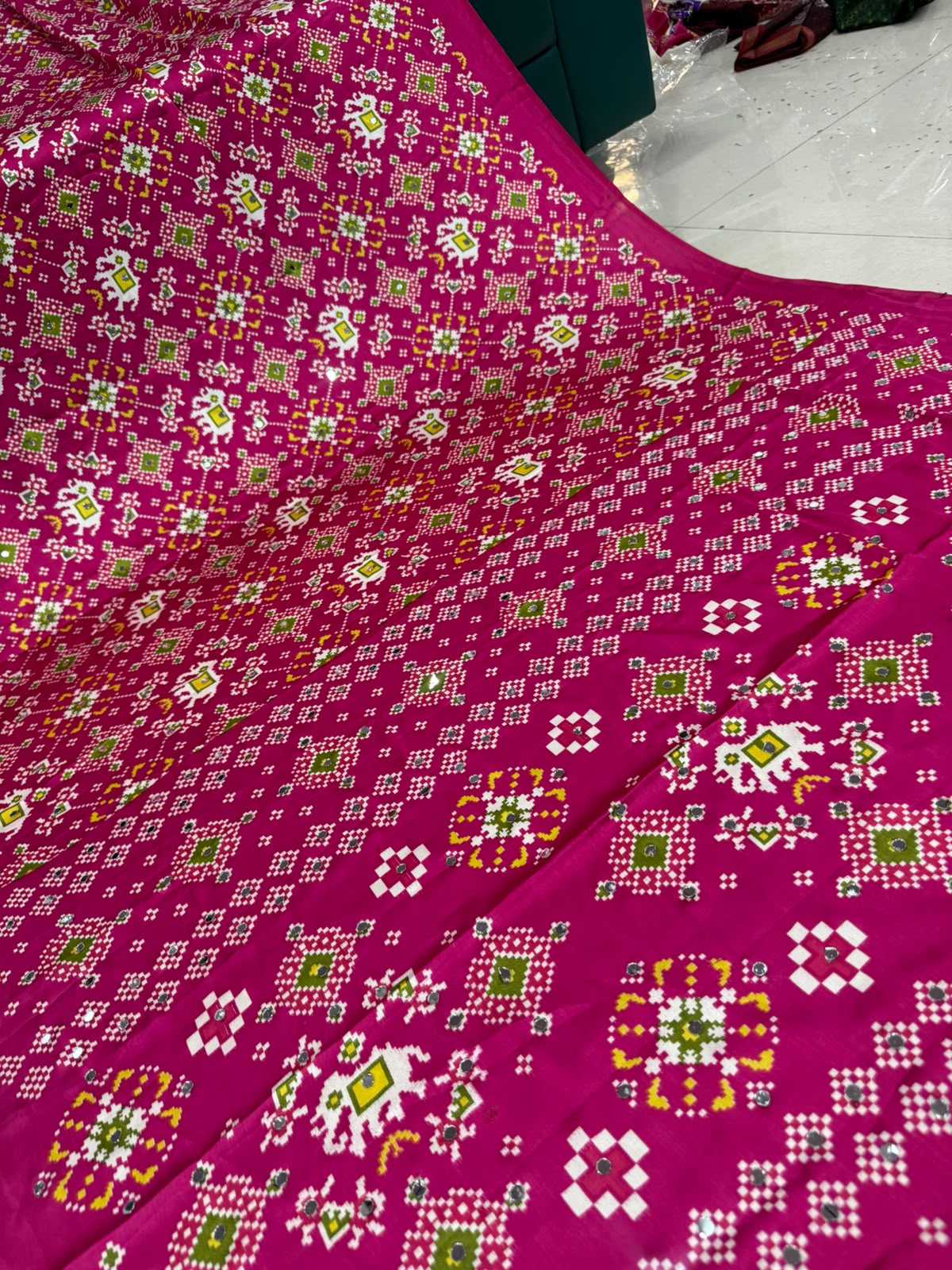 Gajji Silk Ajrakh Saree