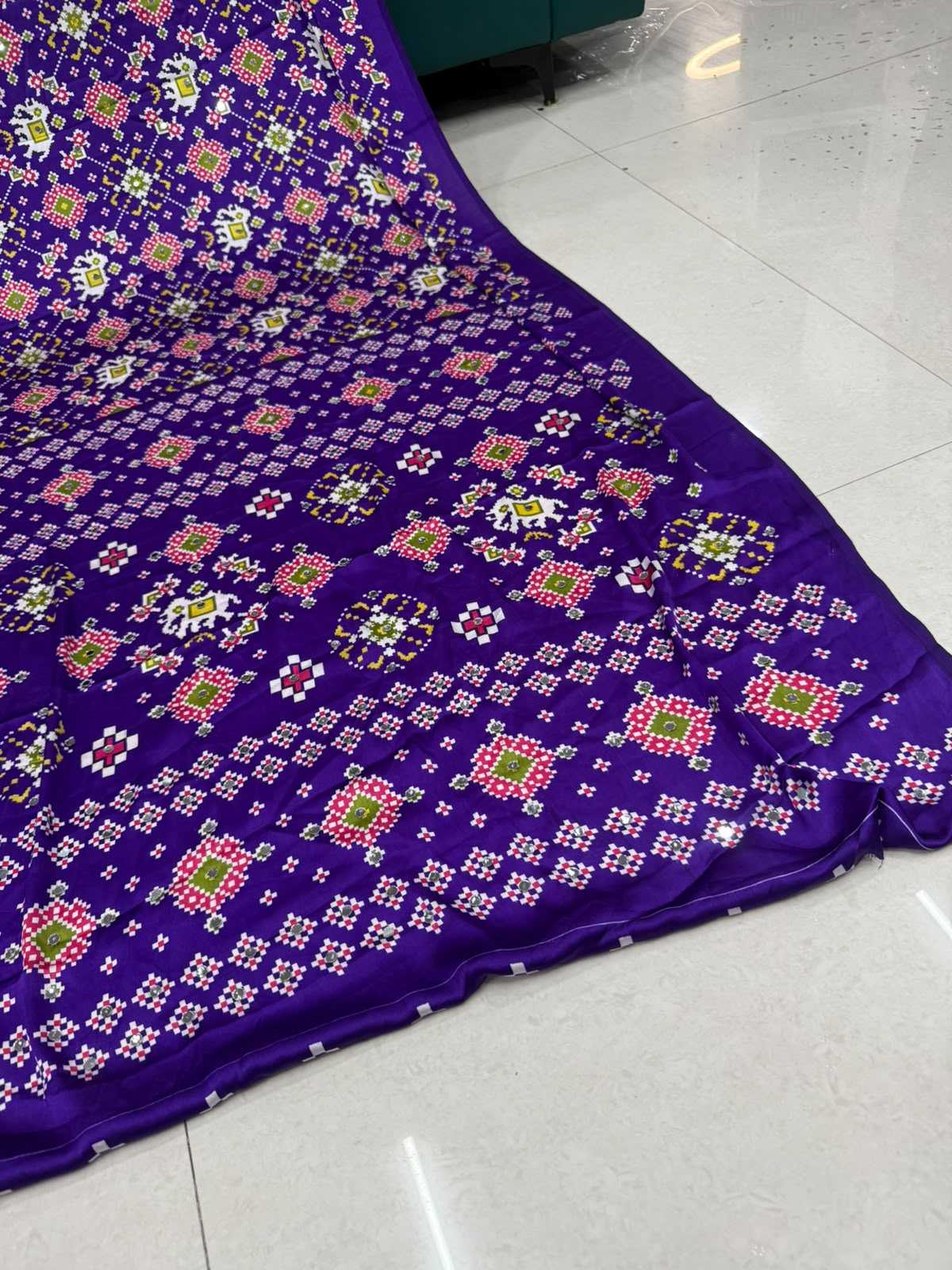 Gajji Silk Ajrakh Saree