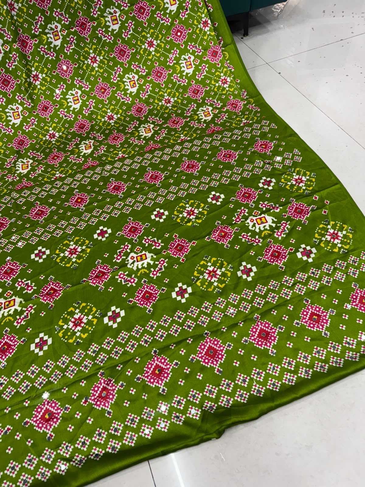 Gajji Silk Ajrakh Saree
