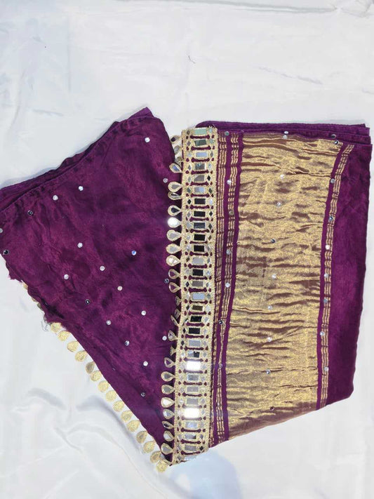 Gajji Silk Ajrakh Saree