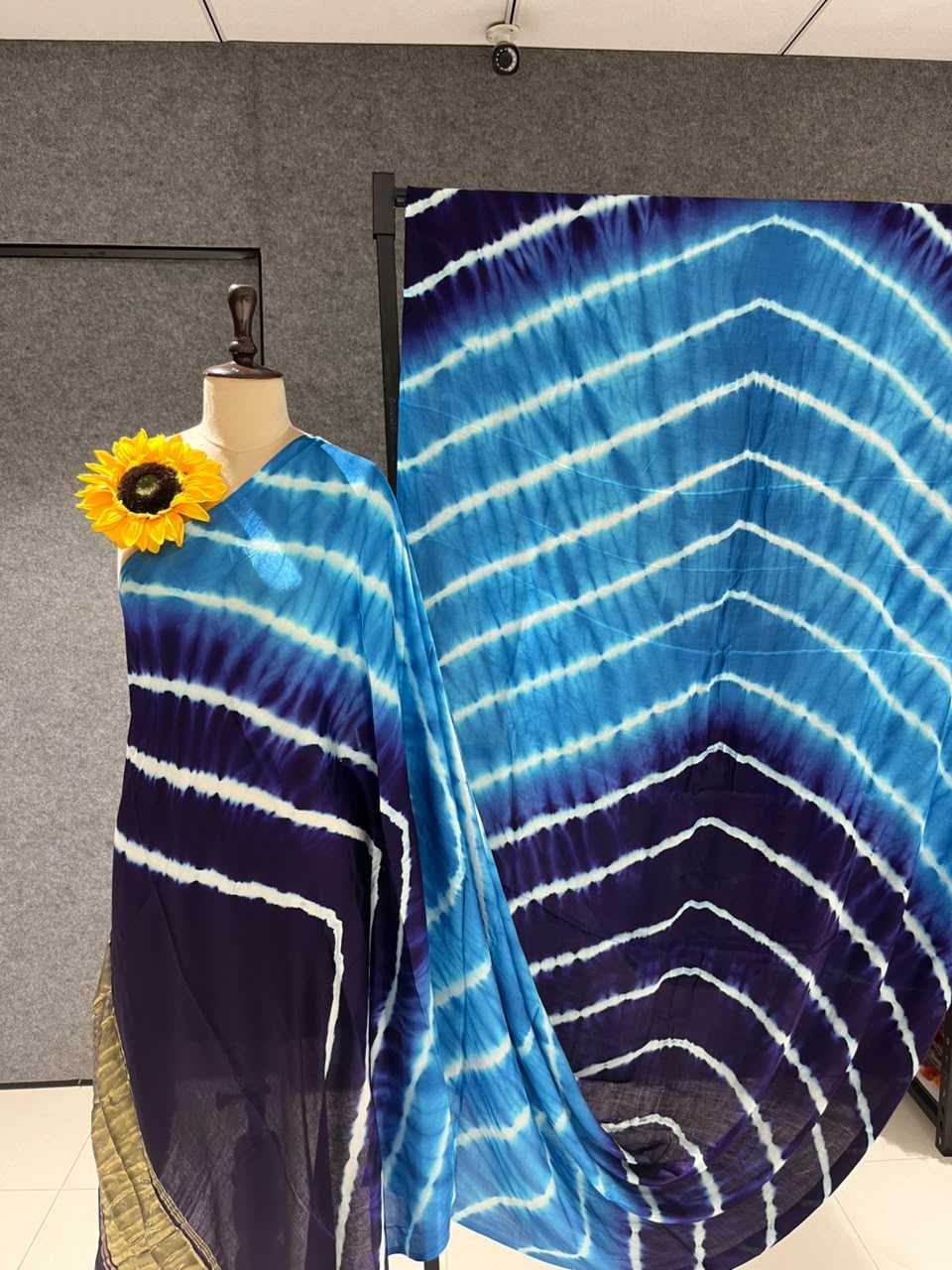 Gajji Silk Ajrakh Saree