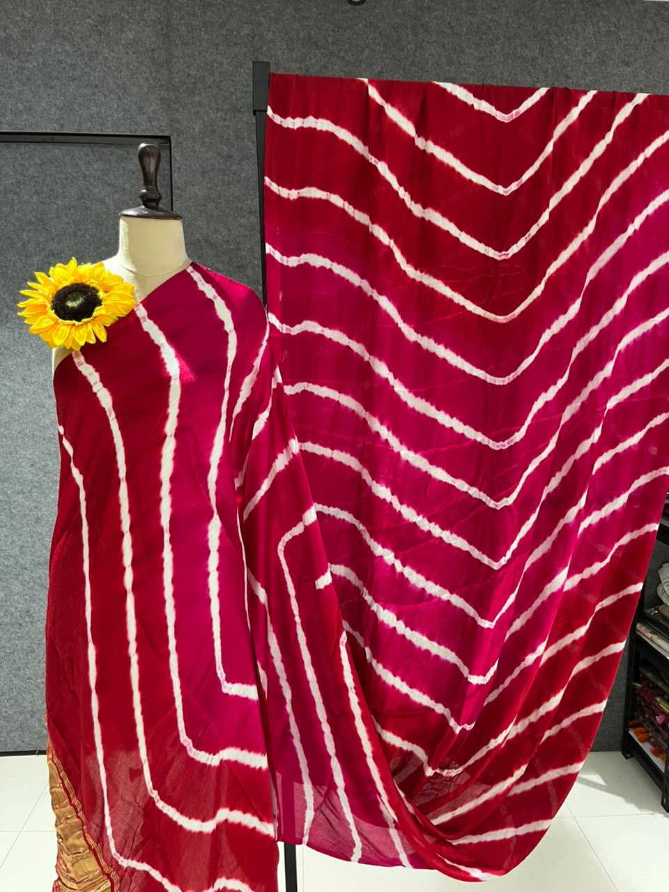 Gajji Silk Ajrakh Saree