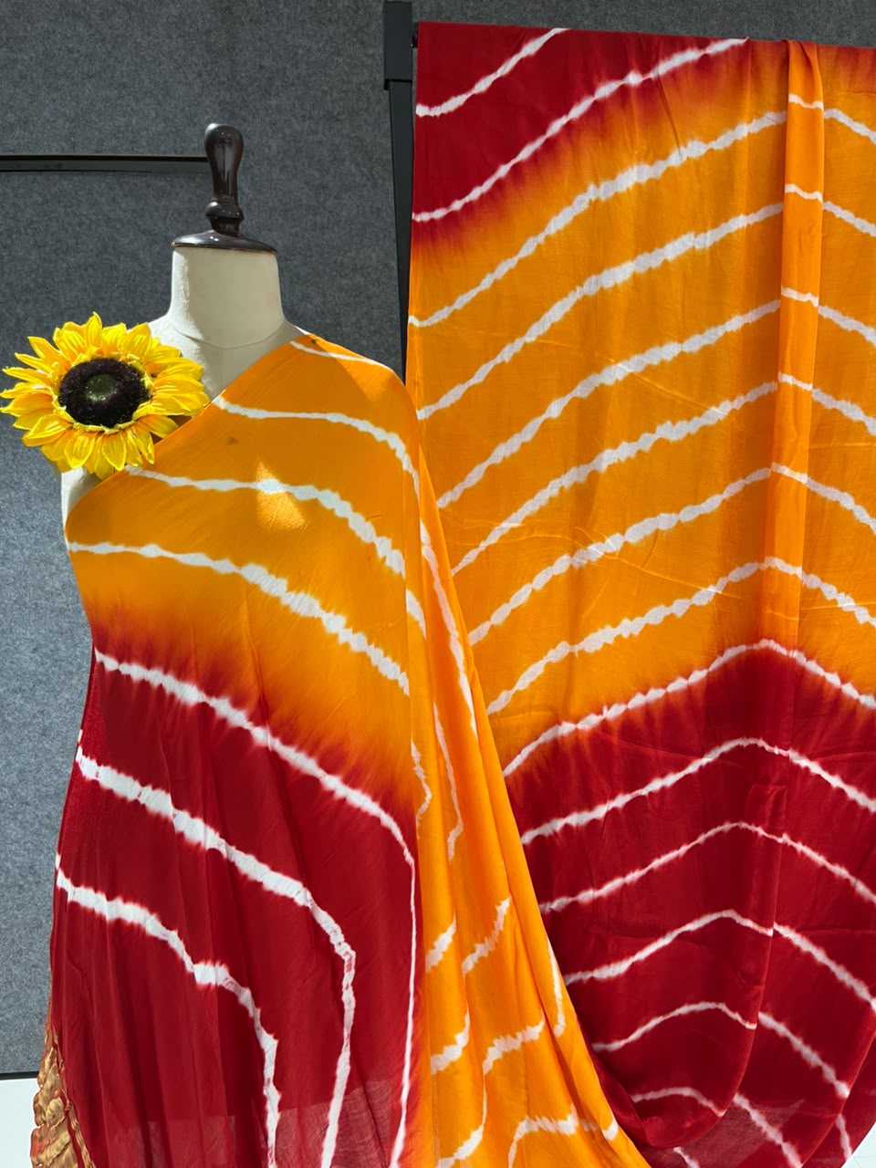 Gajji Silk Ajrakh Saree