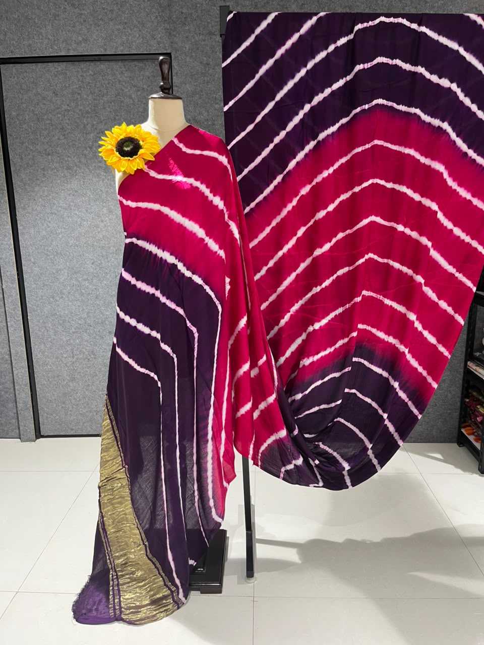 Gajji Silk Ajrakh Saree