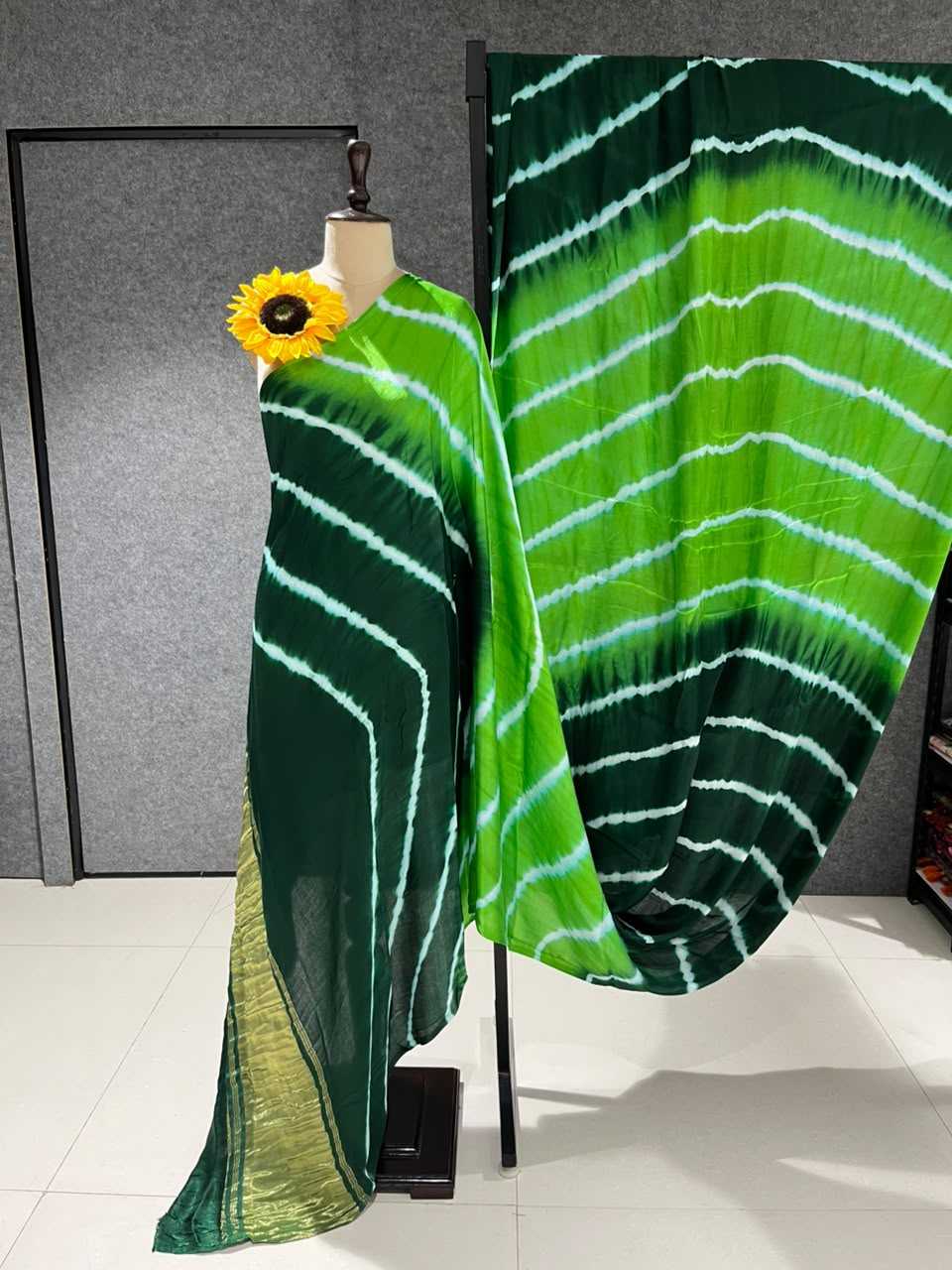 Gajji Silk Ajrakh Saree