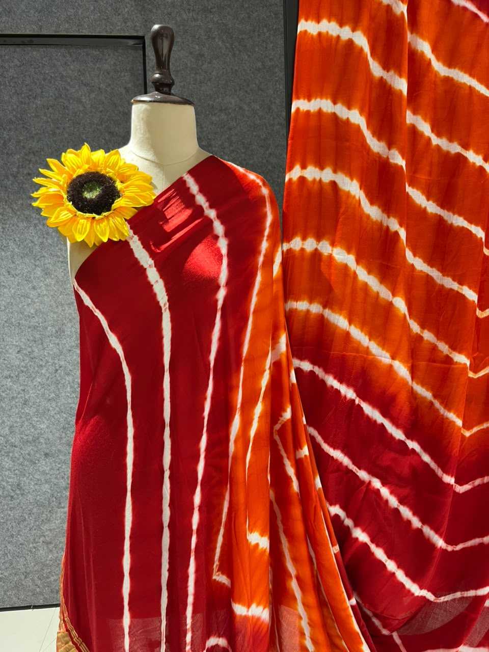 Gajji Silk Ajrakh Saree