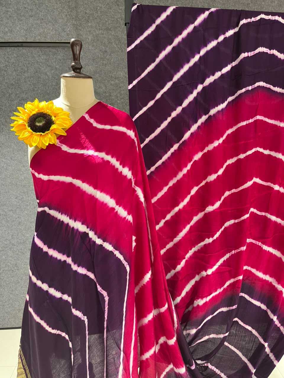 Gajji Silk Ajrakh Saree