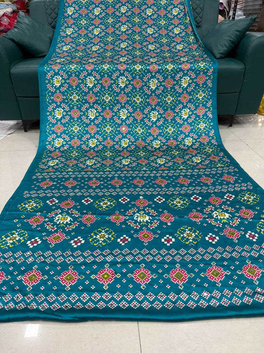 Gajji Silk Mirror Work Saree