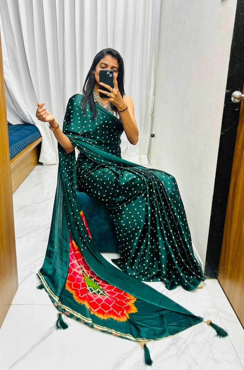 Gajji Silk Ajrakh Saree