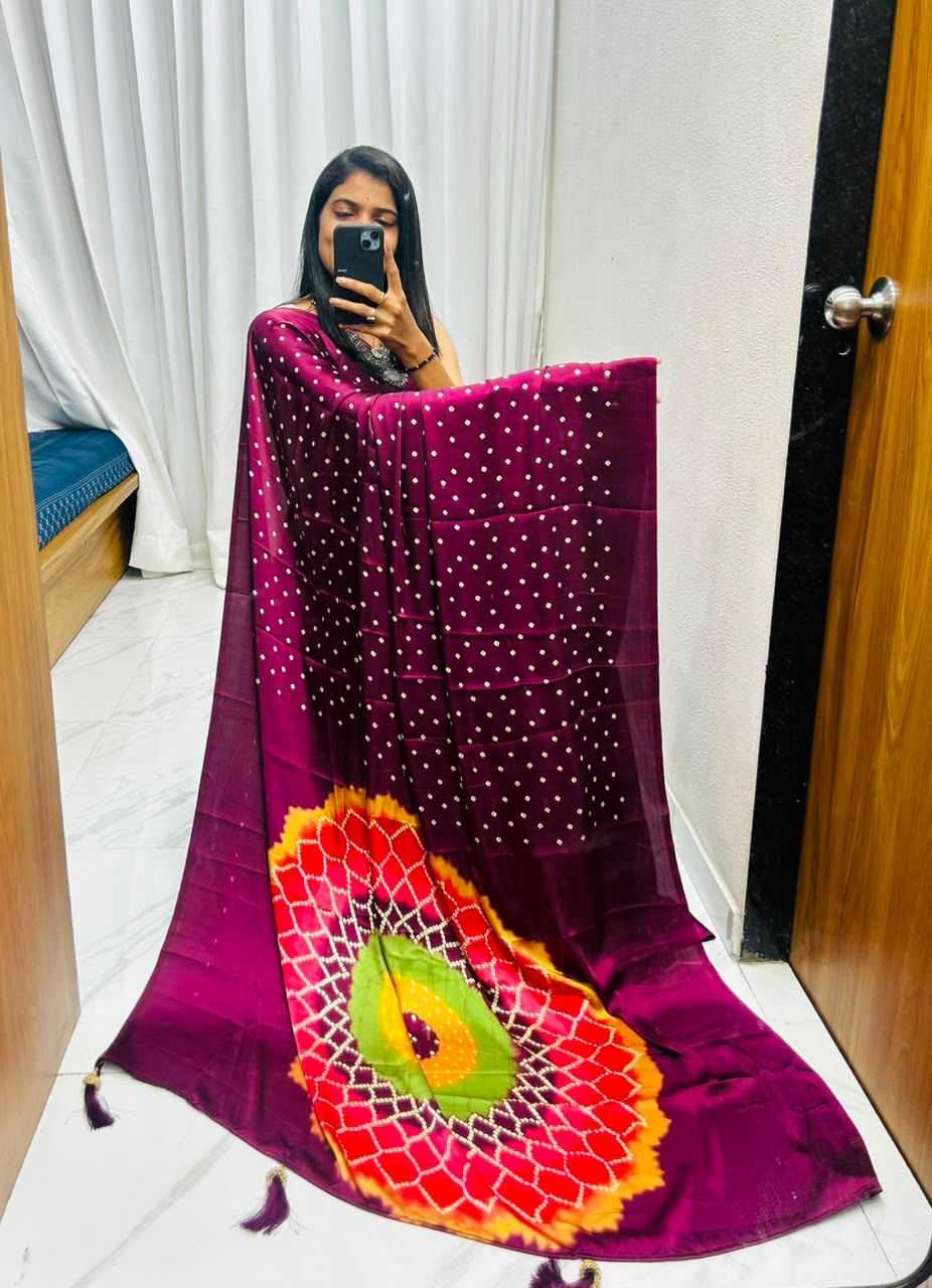 Gajji Silk Ajrakh Saree