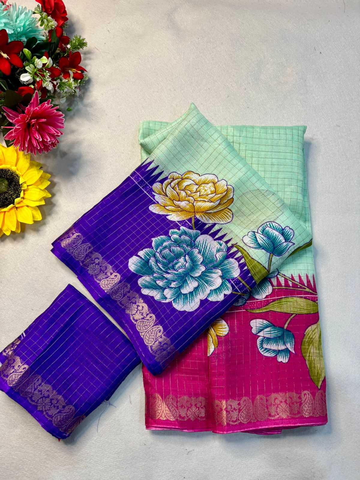 Chinon Silk Designer Saree