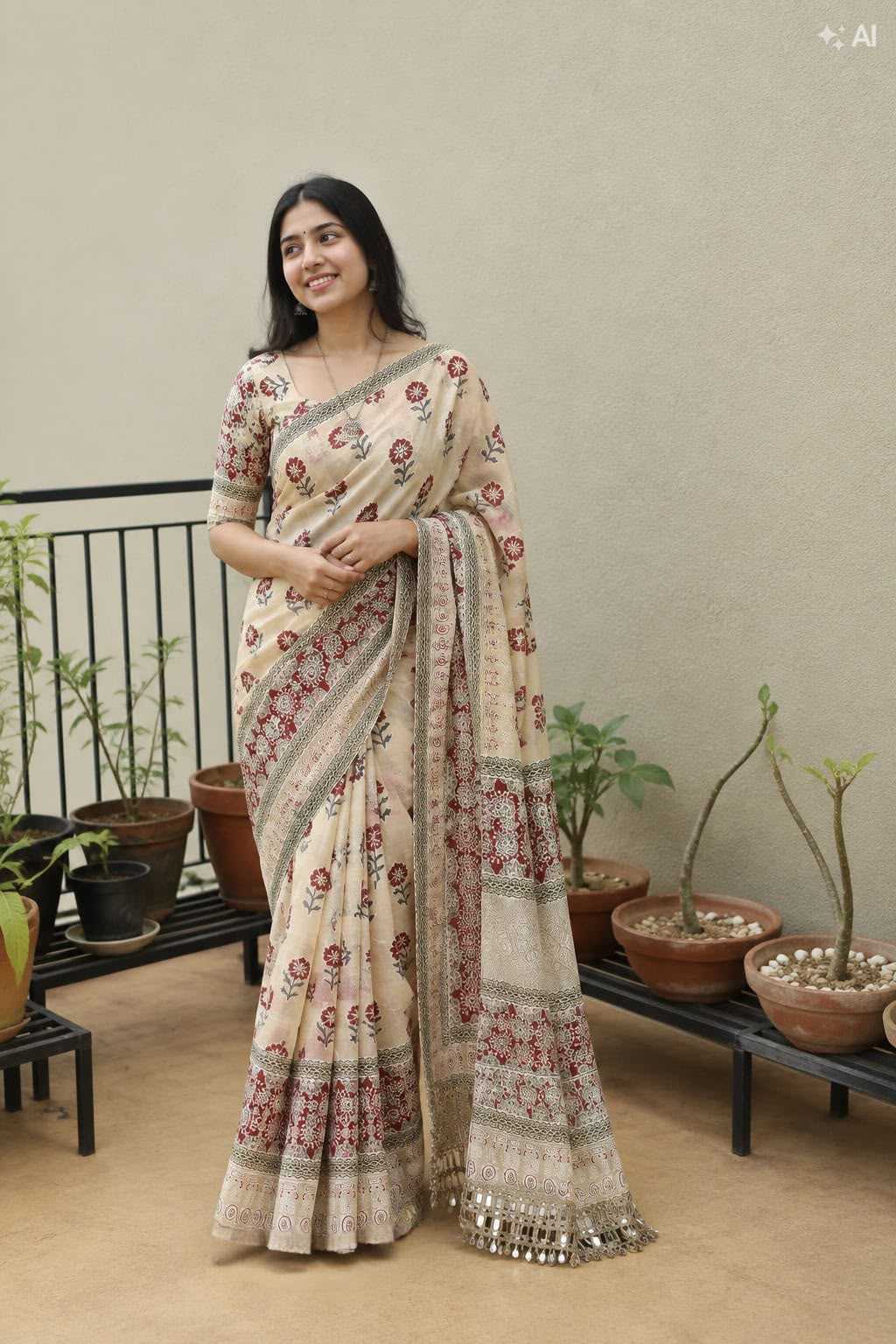 Ojasvi Cotton Printed Saree