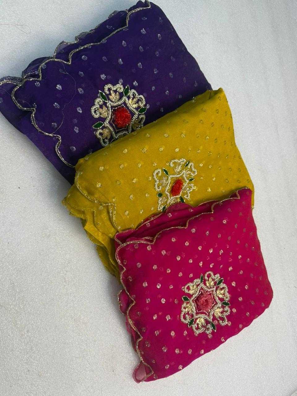 Dull Moss Designer Saree