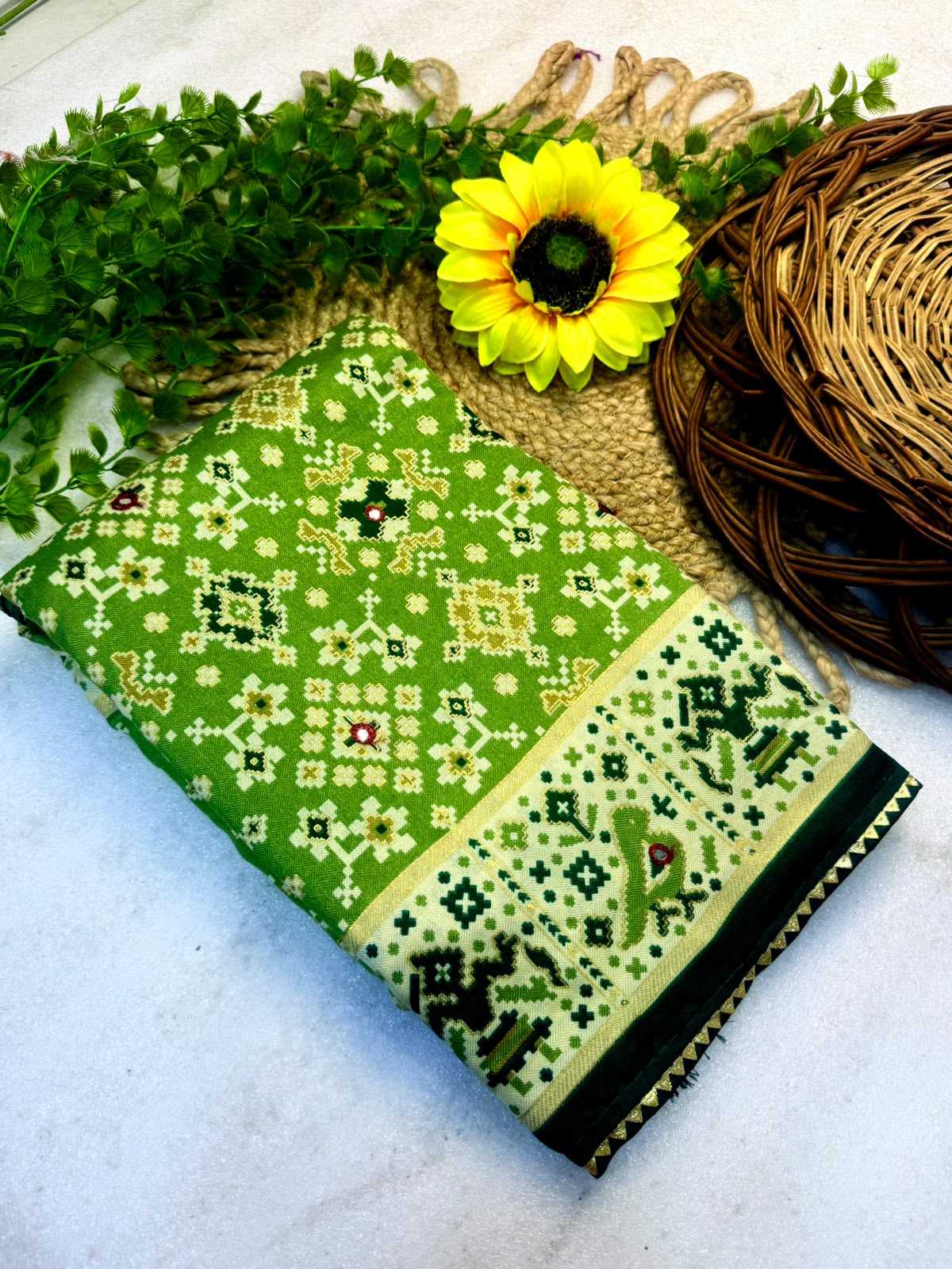 Patola Pure Pashmina Designer Saree