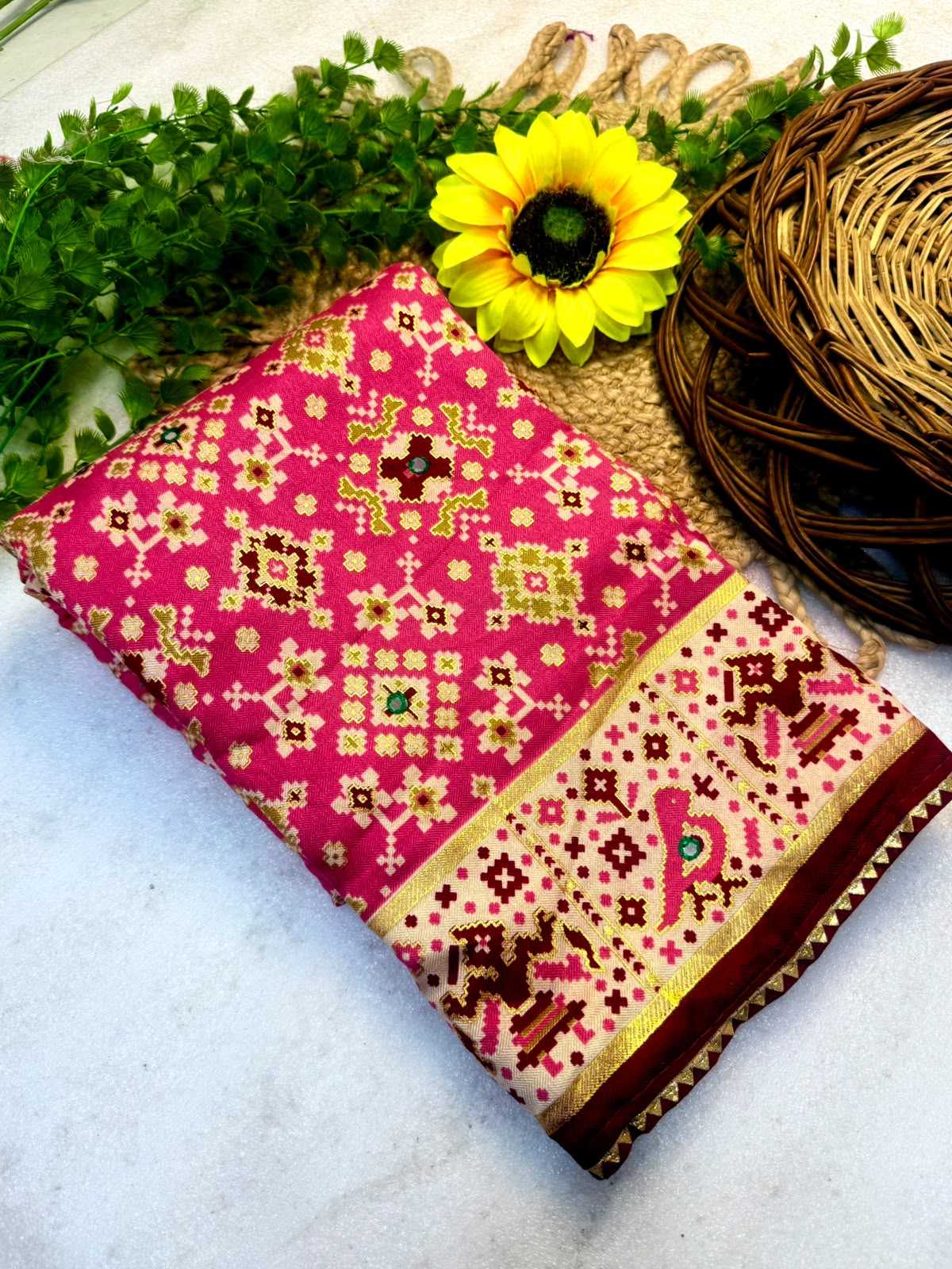 Patola Pure Pashmina Designer Saree
