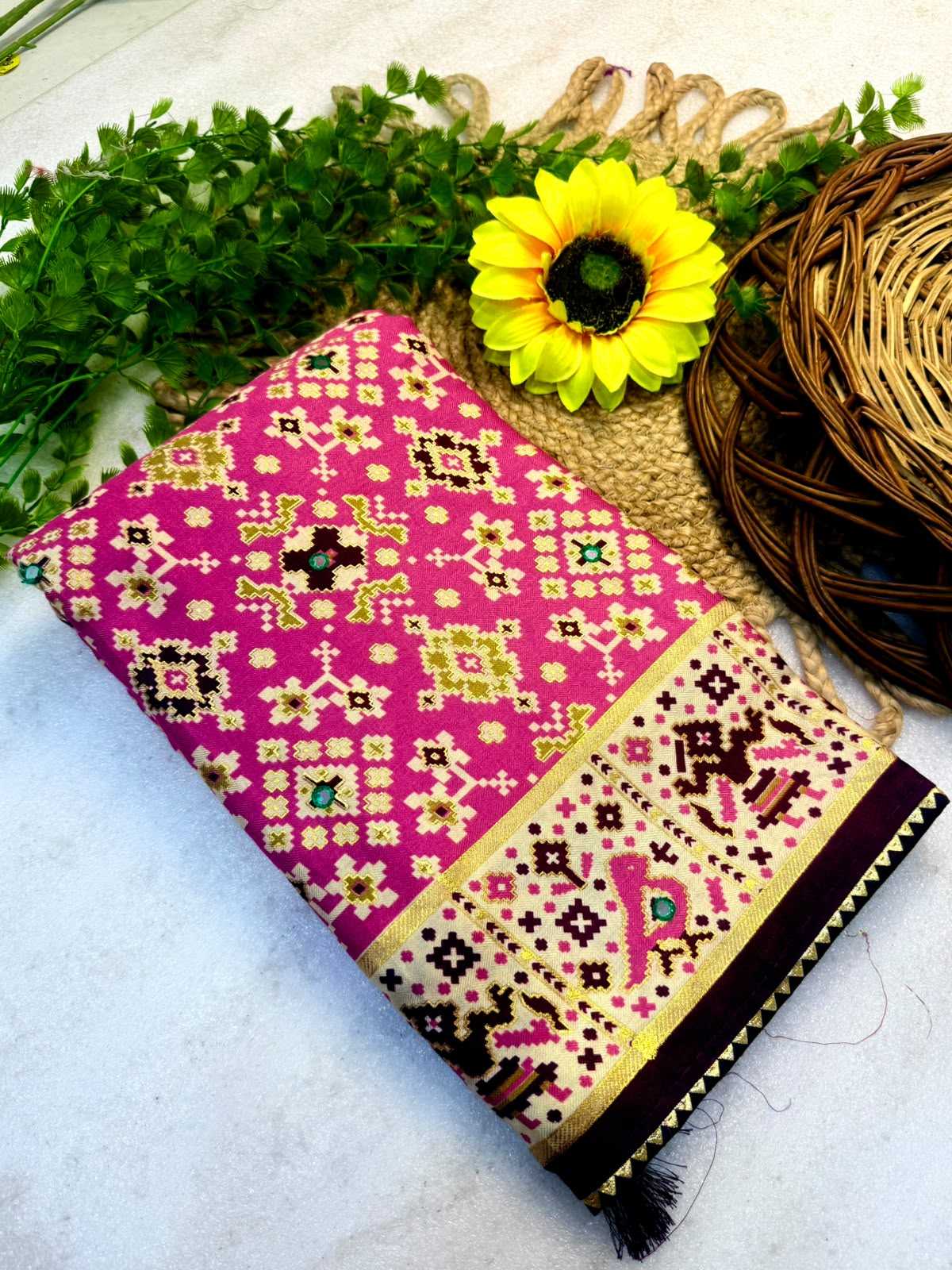 Patola Pure Pashmina Designer Saree