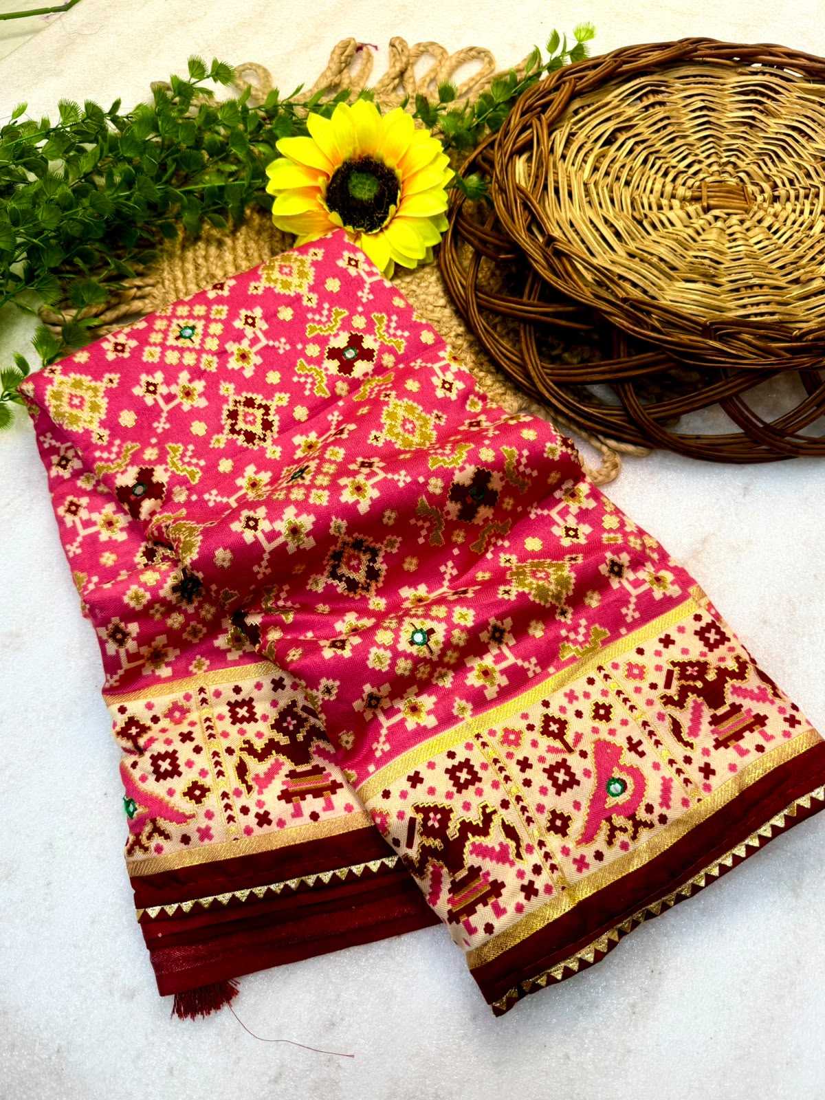 Patola Pure Pashmina Designer Saree