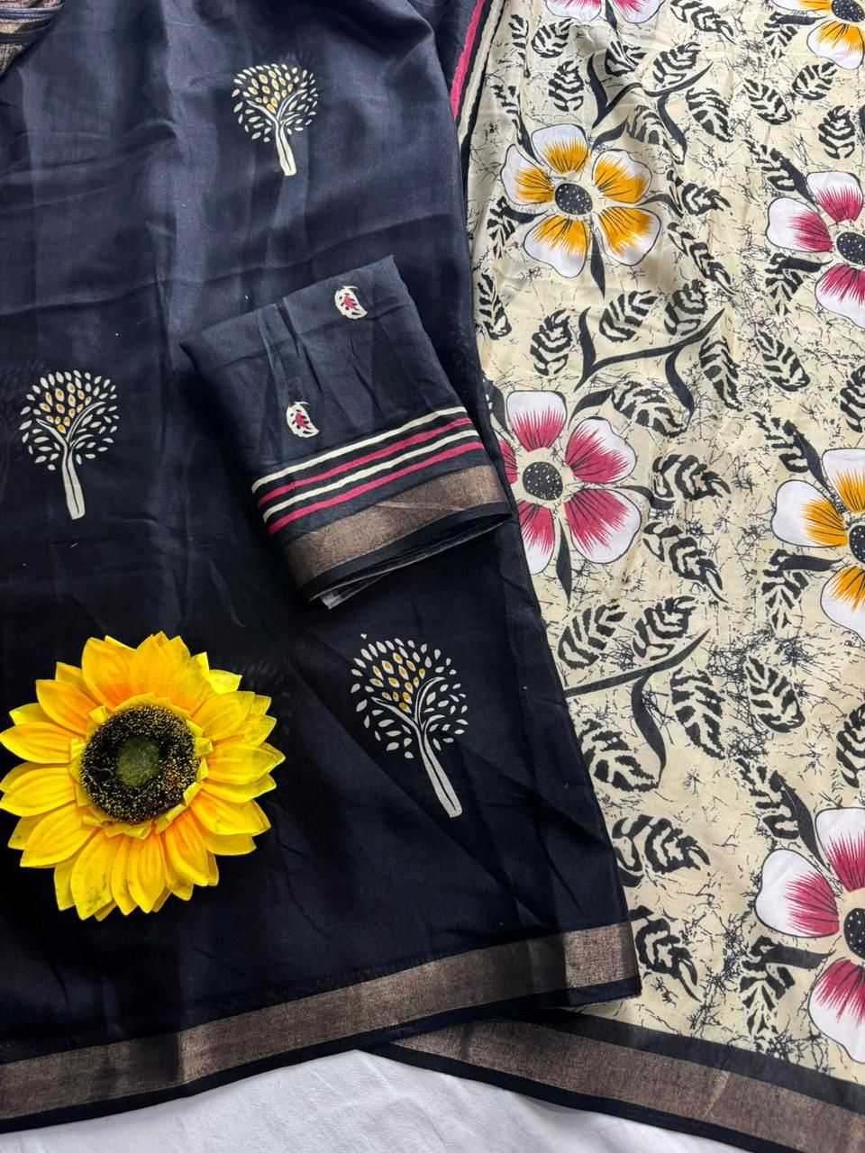 Soft Cotton Silk Fancy Saree