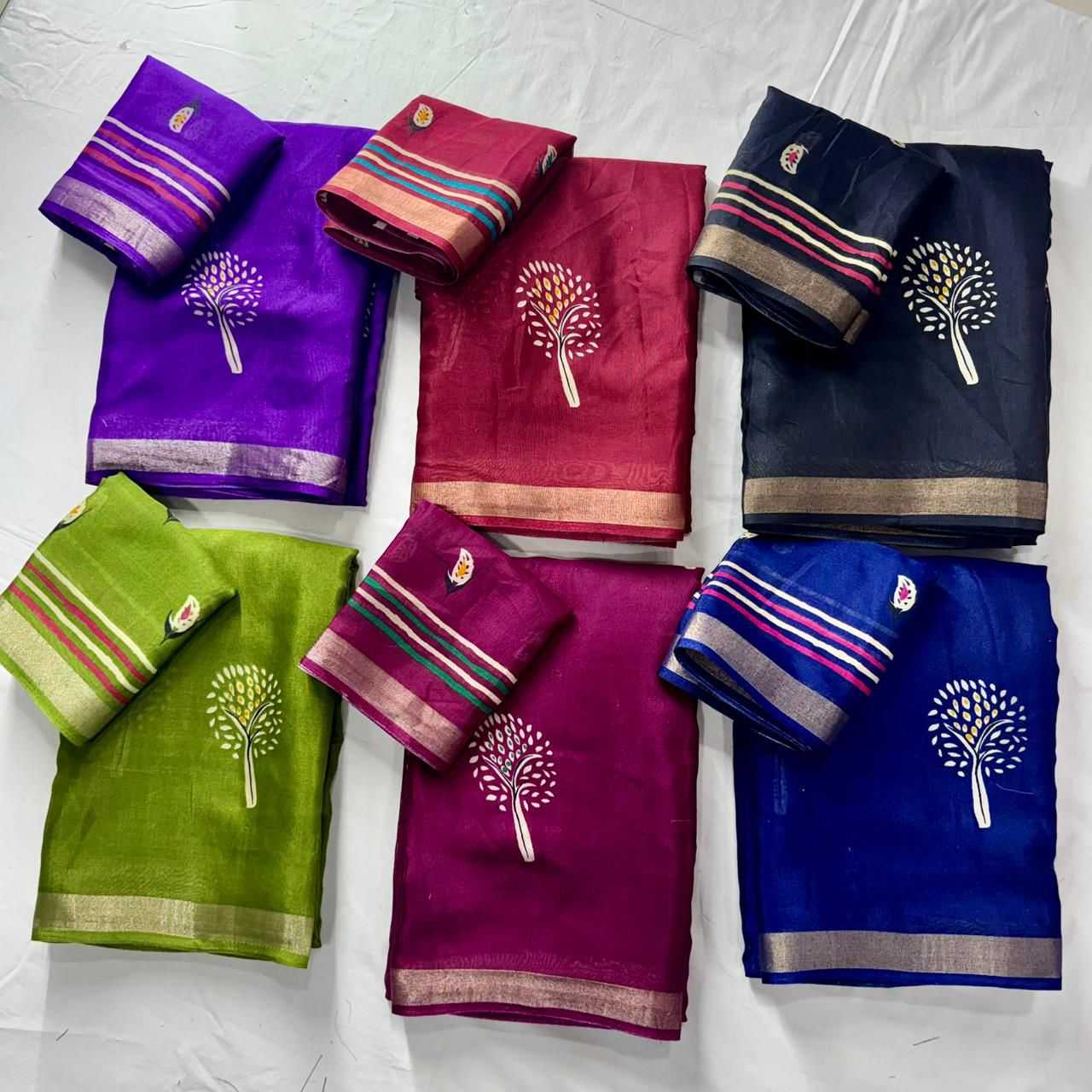 Soft Cotton Silk Fancy Saree