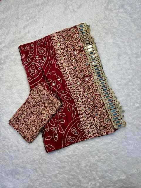 Gajji Silk Ajrakh Saree